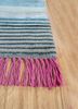 manchaha pink and purple wool and bamboo silk hand knotted Rug - Corner