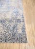 uvenuti blue wool and bamboo silk hand knotted Rug - Corner