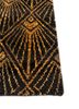 azalea grey and black wool and bamboo silk hand knotted Rug - Corner