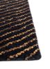 azalea grey and black wool and bamboo silk hand knotted Rug - Corner