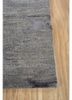 clan grey and black wool and bamboo silk hand knotted Rug - Corner