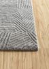 uvenuti grey and black wool and bamboo silk hand knotted Rug - Corner uvenuti grey and black wool and bamboo silk hand knotted Rug - Corner