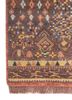 manchaha red and orange wool and silk hand knotted Rug - Corner