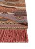manchaha red and orange wool and silk hand knotted Rug - Corner manchaha red and orange wool and silk hand knotted Rug - Corner