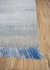 manchaha blue wool and silk hand knotted Rug - Corner manchaha blue wool and silk hand knotted Rug - Corner