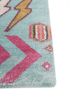 manchaha blue silk hand knotted Rug - Corner