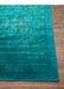 lacuna blue wool and silk hand knotted Rug - Corner lacuna blue wool and silk hand knotted Rug - Corner