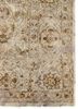 lacuna beige and brown wool and silk hand knotted Rug - Corner