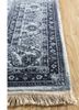 far east grey and black wool hand knotted Rug - Corner