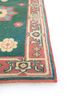 nuray green wool hand knotted Rug - Corner