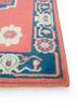 nuray red and orange wool hand knotted Rug - Corner