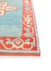 nuray blue wool hand knotted Rug - Corner