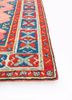 nuray red and orange wool hand knotted Rug - Corner