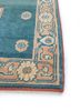 nuray blue wool hand knotted Rug - Corner