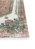 vintage beige and brown wool hand knotted Rug - Corner