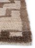 zuri beige and brown wool hand knotted Rug - Corner