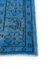 lacuna blue wool hand knotted Rug - Corner