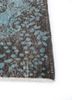 vintage blue wool hand knotted Rug - Corner