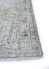 vintage beige and brown wool hand knotted Rug - Corner