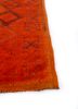 vintage red and orange wool hand knotted Rug - Corner vintage red and orange wool hand knotted Rug - Corner