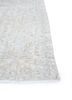 vintage beige and brown wool hand knotted Rug - Corner