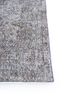 vintage grey and black wool hand knotted Rug - Corner