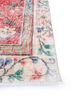 vintage red and orange wool hand knotted Rug - Corner