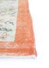 vintage red and orange wool hand knotted Rug - Corner