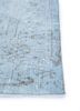 vintage blue wool hand knotted Rug - Corner