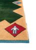 nuray green wool hand knotted Rug - Corner
