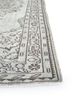 vintage beige and brown wool hand knotted Rug - Corner