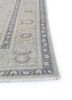 vintage beige and brown wool hand knotted Rug - Corner