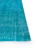 lacuna blue wool hand knotted Rug - Corner