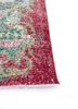vintage red and orange wool hand knotted Rug - Corner vintage red and orange wool hand knotted Rug - Corner