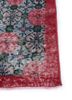vintage grey and black wool hand knotted Rug - Corner