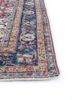 vintage red and orange wool hand knotted Rug - Corner