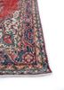 vintage red and orange wool hand knotted Rug - Corner vintage red and orange wool hand knotted Rug - Corner