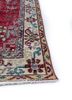 vintage red and orange wool hand knotted Rug - Corner