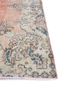 vintage red and orange wool hand knotted Rug - Corner