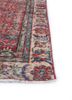 vintage red and orange wool hand knotted Rug - Corner