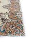 vintage ivory wool hand knotted Rug - Corner