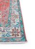 vintage red and orange wool hand knotted Rug - Corner vintage red and orange wool hand knotted Rug - Corner