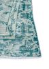 vintage green wool hand knotted Rug - Corner