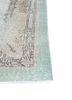 vintage green wool hand knotted Rug - Corner