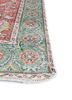vintage red and orange wool hand knotted Rug - Corner