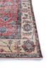 vintage red and orange wool hand knotted Rug - Corner