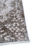 vintage beige and brown wool hand knotted Rug - Corner
