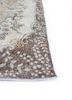 vintage beige and brown wool hand knotted Rug - Corner