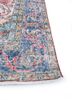 vintage red and orange wool hand knotted Rug - Corner