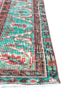 vintage red and orange wool hand knotted Rug - Corner